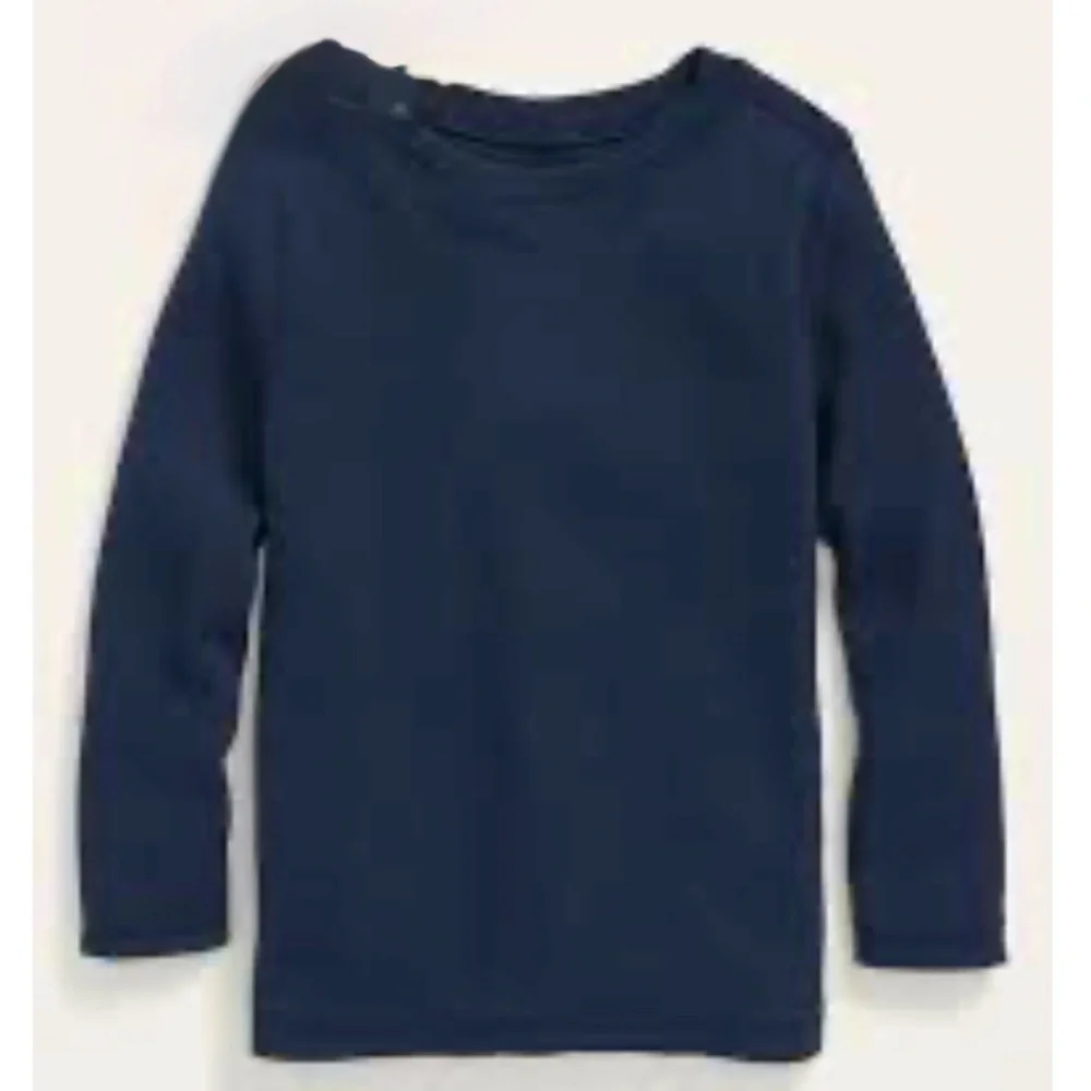 Old Navy Black Waffle Knit Thermal Long Sleeve Shirt - Size 4T Toddler